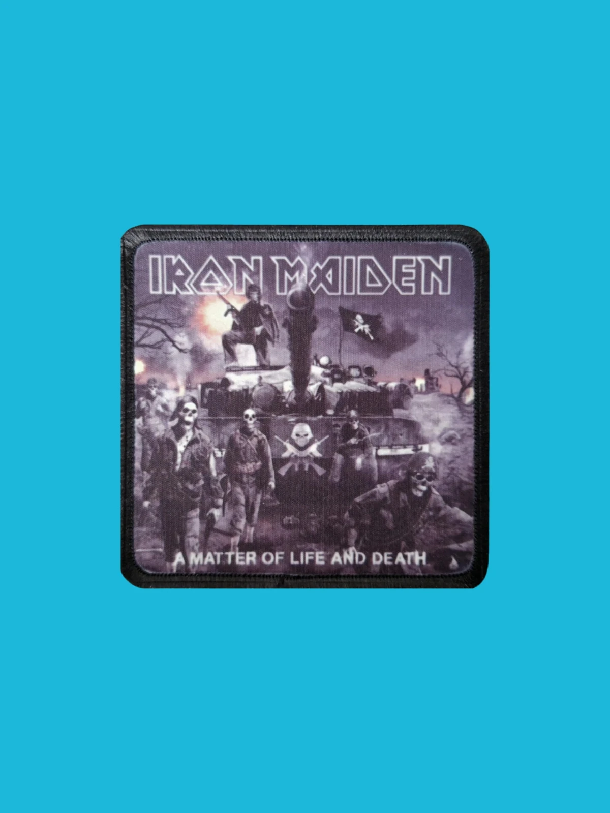 Patch Iron Maiden - A Matter Of Life And Death - Imprimé - Carré de 7,5 x 7,5 centimètres